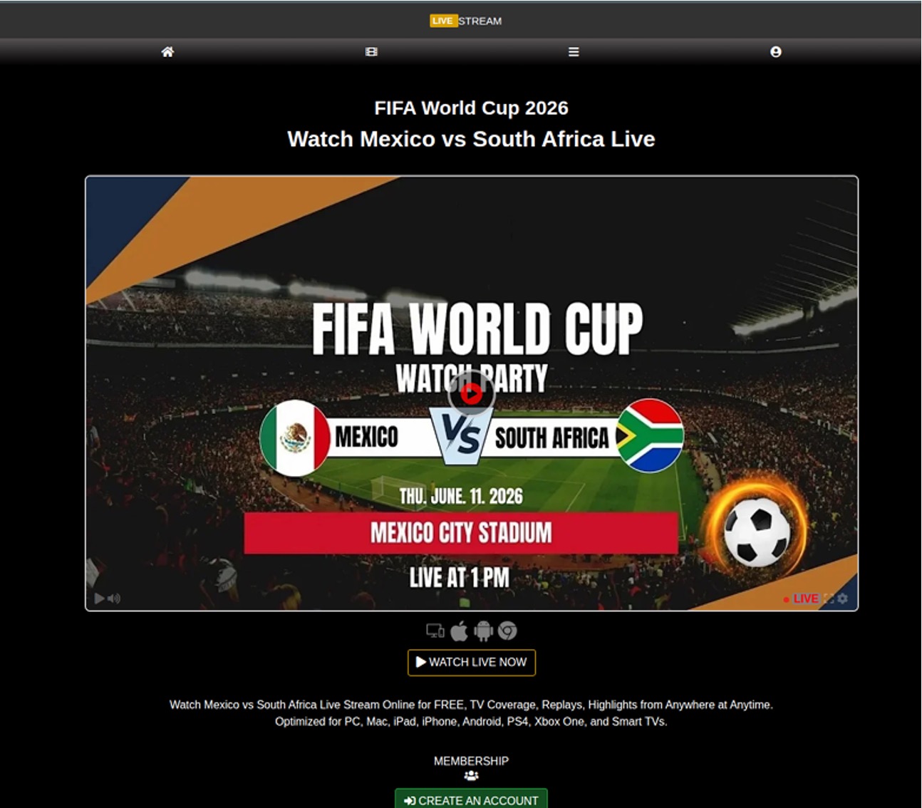 Fake FIFA livestream website_typosquat